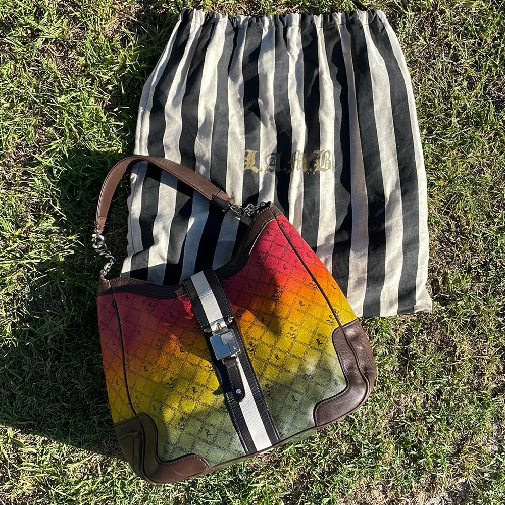 L.A.M.B. Ombré Rasta commodore bag